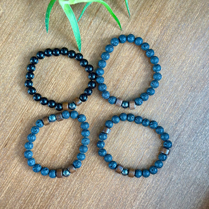 Volcanic Stone Bracelet Set of Four